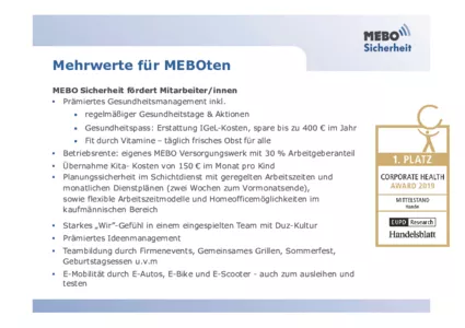 MEBO Mehrwerte
